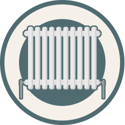 Enjoy steady heat and hot water icon